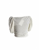 Bluzka ażurowa H&M biała/ecru M (38)