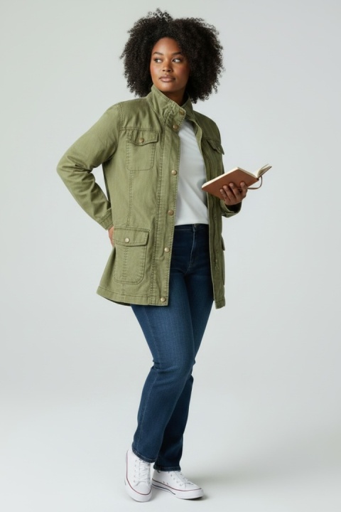 Kurtka Marks & Spencer Indigo Collection khaki 44 (utility jacket)