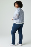 Kurtka bomberka Guillaume – haftowana organza 3D, pastelowy błękit – rozmiar L (40)