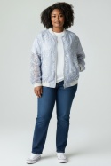 Kurtka bomberka Guillaume – haftowana organza 3D, pastelowy błękit – rozmiar L (40)