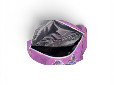 Nerka damska XXXL handmade z kotem fioletowa