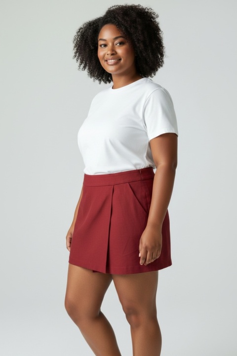 Spódnico‑spodnie Mango – czerwone, asymetryczne, skort – rozmiar 34 (XS)