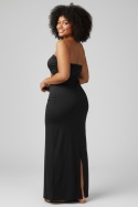 Sukienka Shein – czarna, bodycon, cut‑out, maxi – rozmiar XS (34)