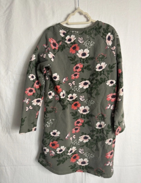 Sukienka dresowa H&M L.O.G.G. ciemnoszara 134/140