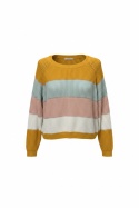 Sweter Only w kolorowe pasy z połyskiem M (oversize)
