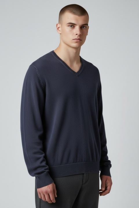 Sweter męski Vistula granatowy V‑neck M