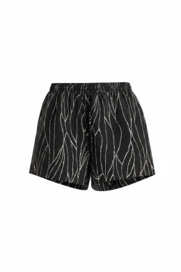 Szorty Primark czarne z białym wzorem XL (nowe, wiskoza)