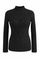 Top czarny halter prążkowany H&M S (36)